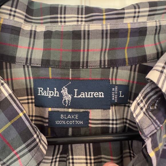 Ralph Lauren VTG Blake Long Sleeve Button Down Shirt Size L Plaid Casual Preppy - Picture 4 of 8